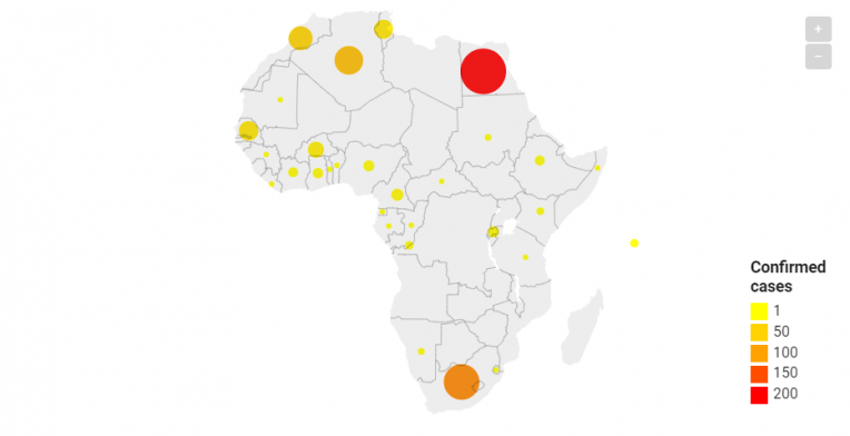 Coronavirus in africa map tracker 1 660x4002x