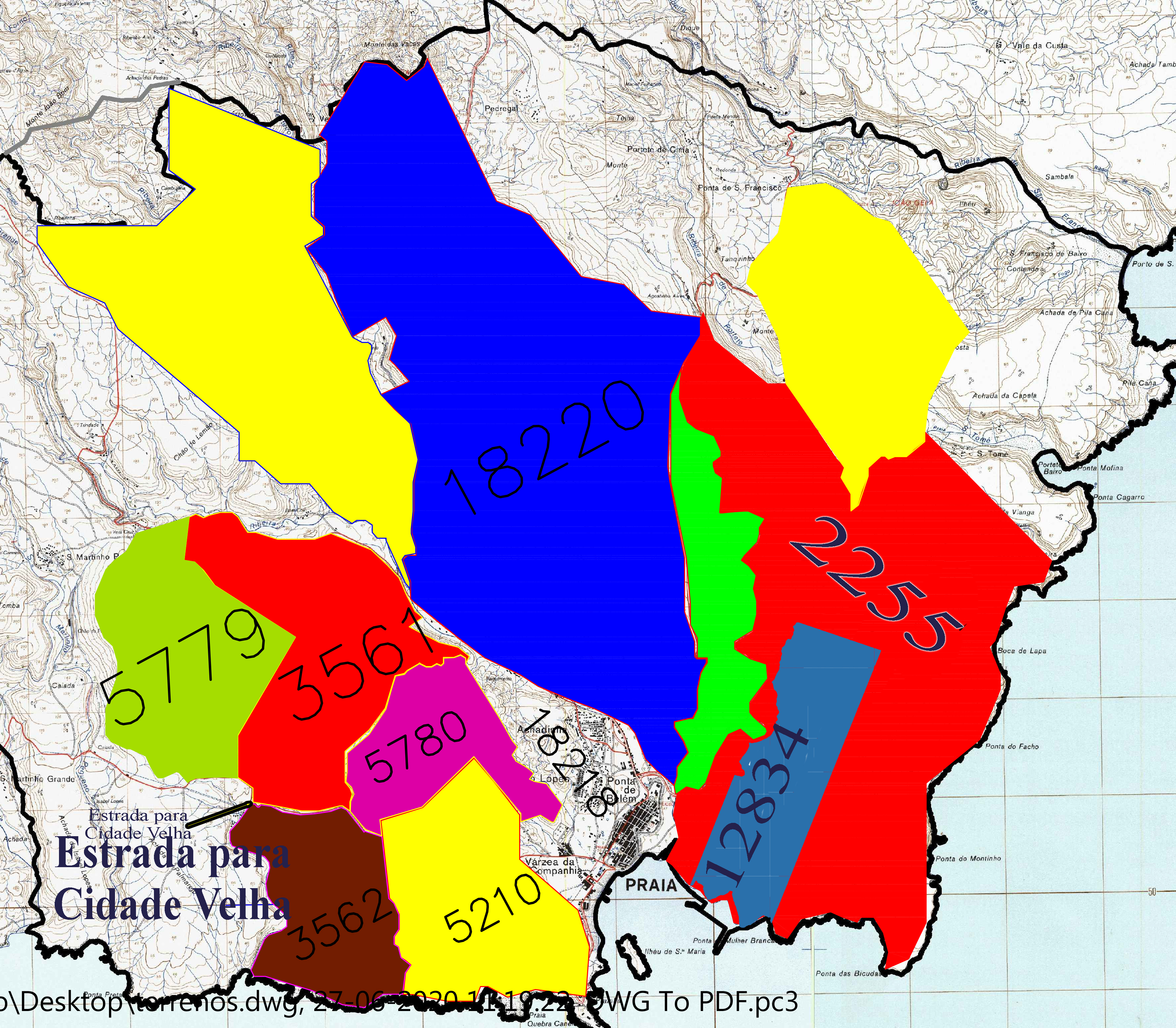 Mapa anexo ao Cap. II e XVI